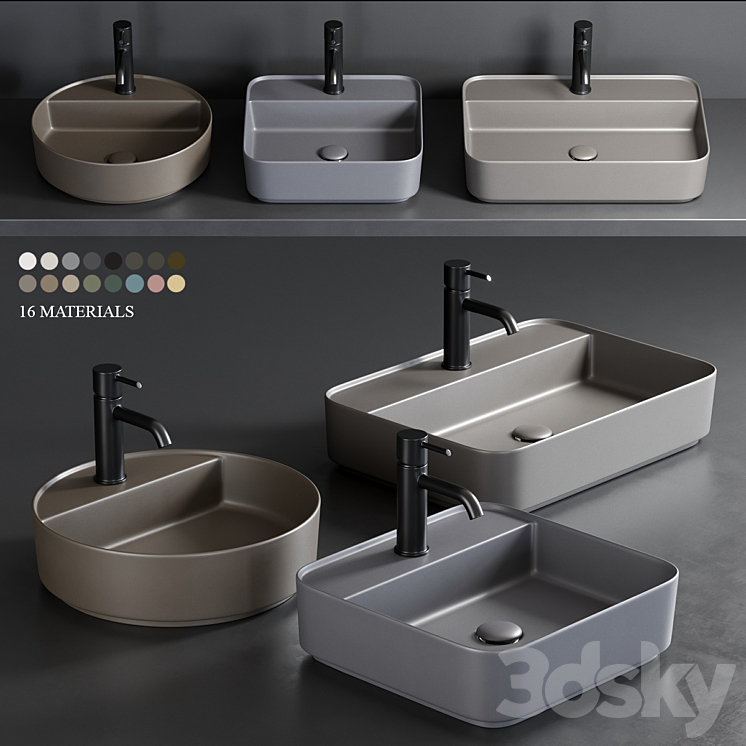 Ceramica Cielo Shui Comfort Washbasin 3DS Max - thumbnail 1