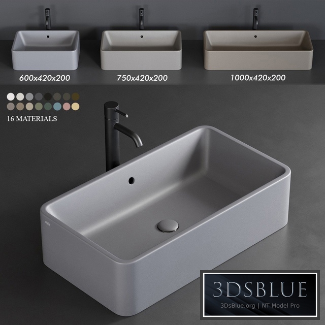 Ceramica Cielo Shui Countertop Washbasin 3DS Max - thumbnail 3