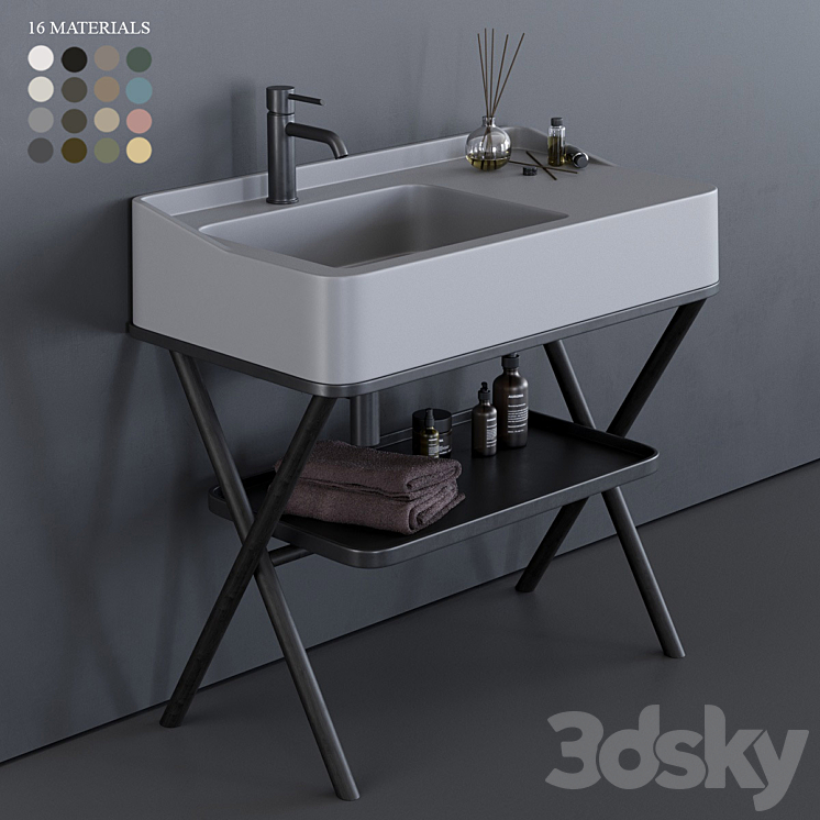 Ceramica Cielo Siwa Washbasin 3DS Max - thumbnail 1