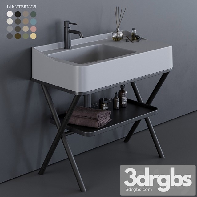 Ceramica Cielo Siwa Washbasin 3dsmax Download - thumbnail 1