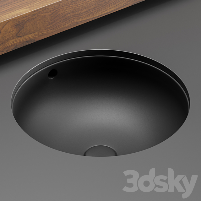 Cielo Undercounter Washbasin Set 3DS Max Model - thumbnail 5