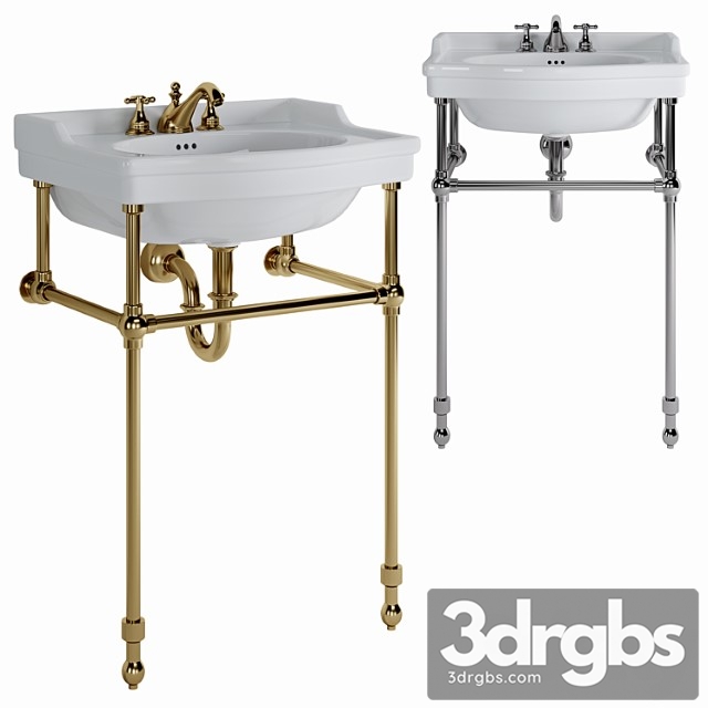 Cierra Console Sink With Brass Stand 3dsmax Download - thumbnail 1