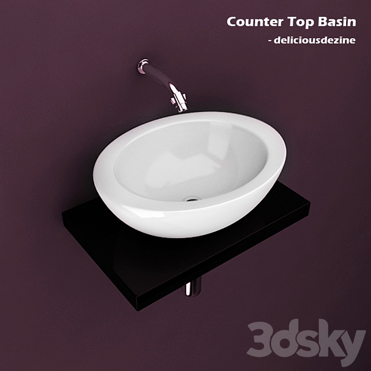 Counter Top Basin 3DS Max - thumbnail 1