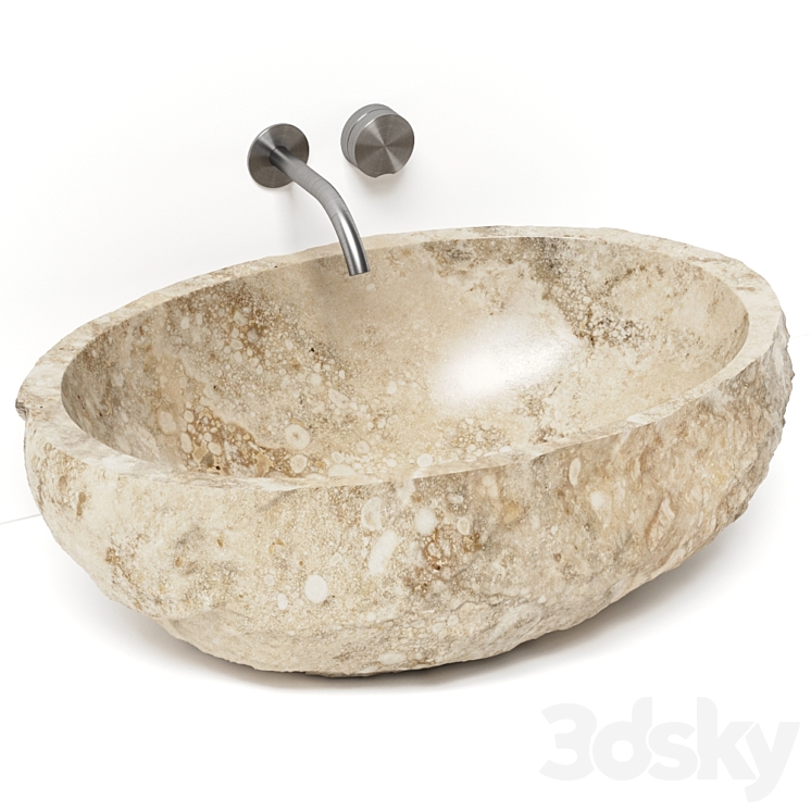 Custom Travertine Sink & Ceadesign Giotto Plus 3DS Max - thumbnail 1