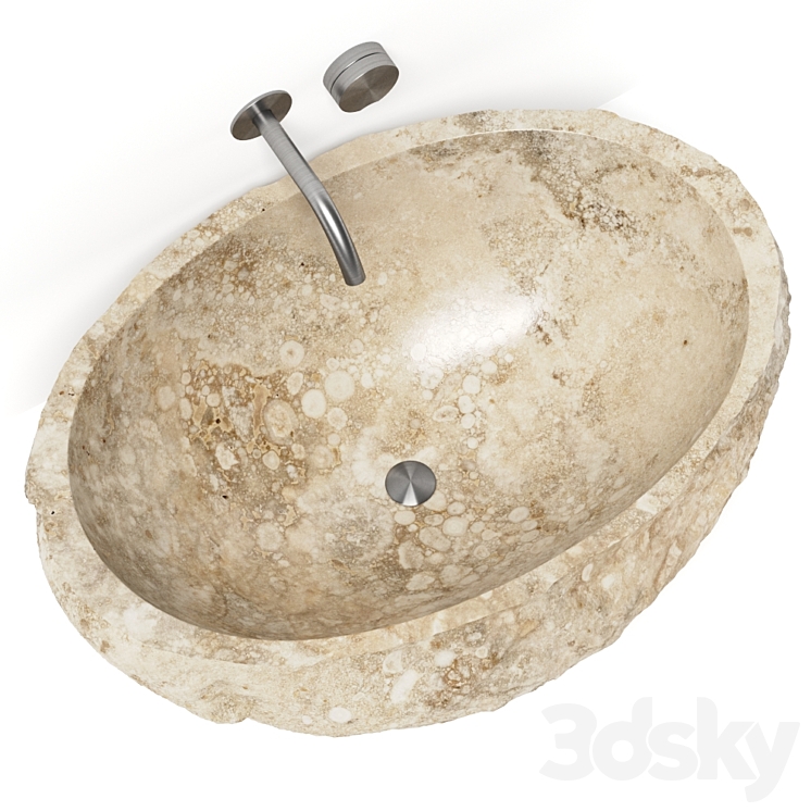 Custom Travertine Sink & Ceadesign Giotto Plus 3DS Max - thumbnail 2