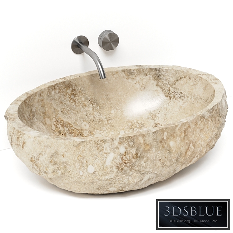 Custom Travertine Sink & Ceadesign Giotto Plus 3DS Max - thumbnail 3