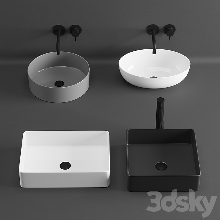 Devit washbasins 3DS Max - thumbnail 1