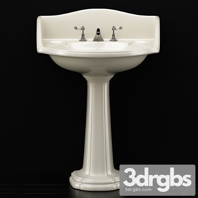 Devon Devon Oxford Pedestal Washbasin 3dsmax Download - thumbnail 1