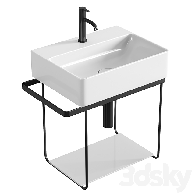 Duravit DuraSquare hand washbasin 3DS Max Model - thumbnail 2