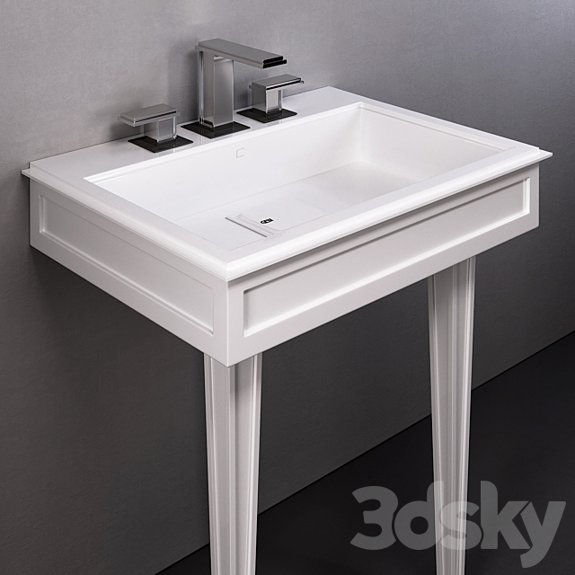 Eleganza 70 Console Basin by Gessi 3DS Max Model - thumbnail 2