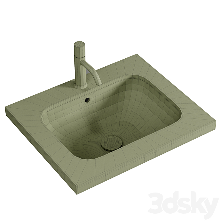 ENJOY Single washbasin By Ceramica Cielo 3DS Max Model - thumbnail 2