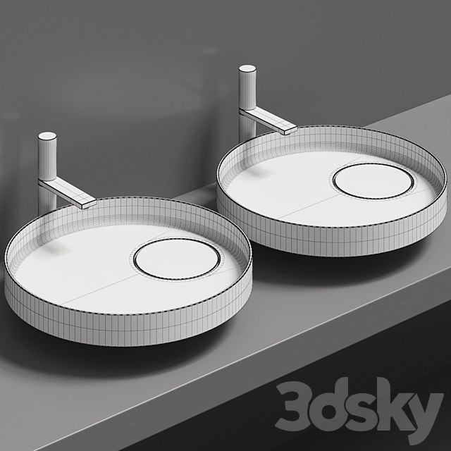 Falper Eccentrico Washbasins 3DS Max Model - thumbnail 2