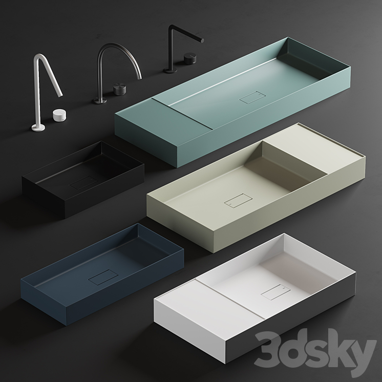 Falper washbasins 3DS Max - thumbnail 1