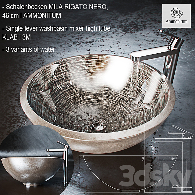 Faucet and sink 3DS Max Model - thumbnail 1