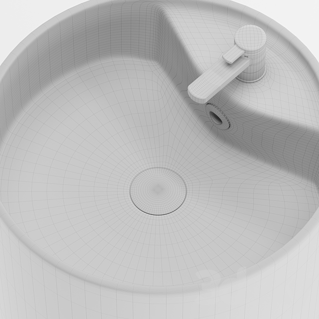 Free-standing sink Gid Nb135bg 3DS Max Model - thumbnail 4