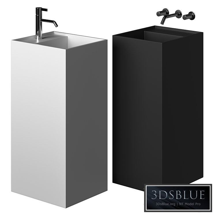 Freestanding washbasin Laufen KARTELL 3DS Max - thumbnail 3