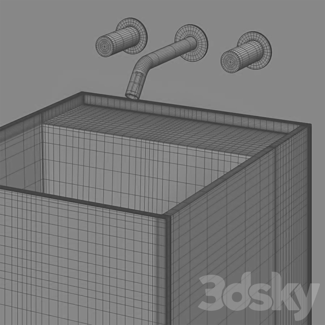 Freestanding washbasin Laufen KARTELL 3DSMax File - thumbnail 3