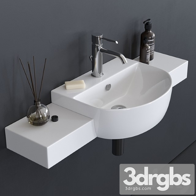 Galassia M2 Washbasin Art 5201 3dsmax Download - thumbnail 1