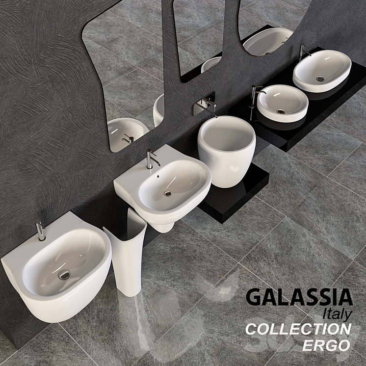 Gallasia Ergo sinks 3DS Max - thumbnail 1