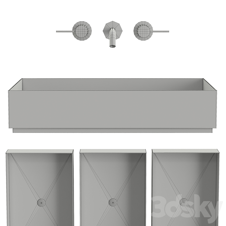 Gessi 316 Rectangular 3DS Max Model - thumbnail 2