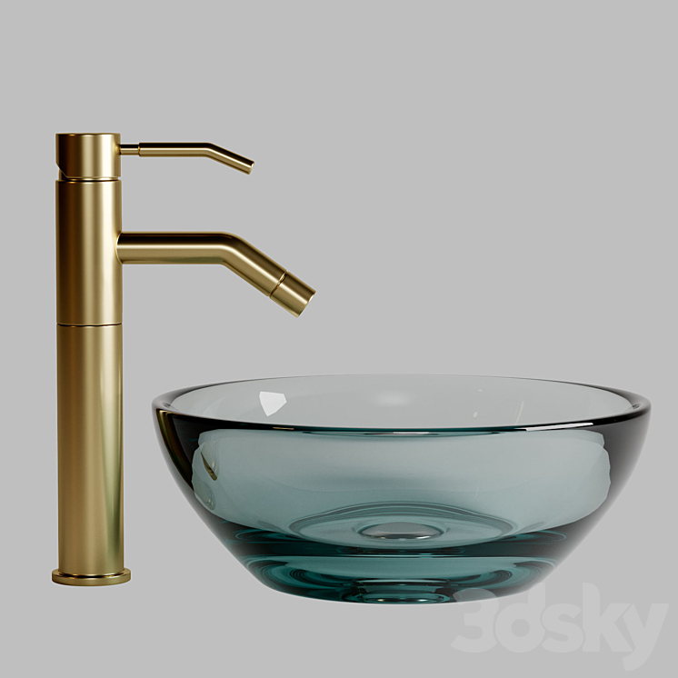 Glass sink 3DS Max - thumbnail 2