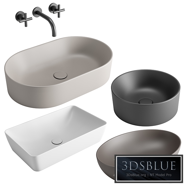 GSI ColorElements Washbasin Set 1 3DS Max - thumbnail 3