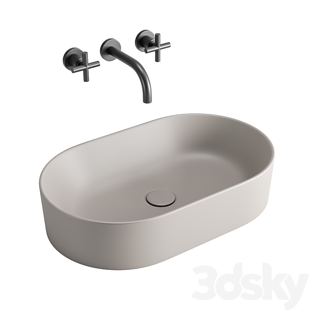 GSI ColorElements Washbasin Set 1 3DSMax File - thumbnail 3