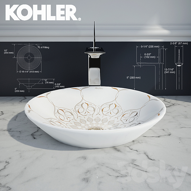 Kohler Caravan + Kohler Stance 3DS Max Model - thumbnail 2