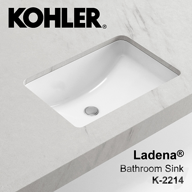 KOHLER Ladena Sink 3DS Max Model - thumbnail 1