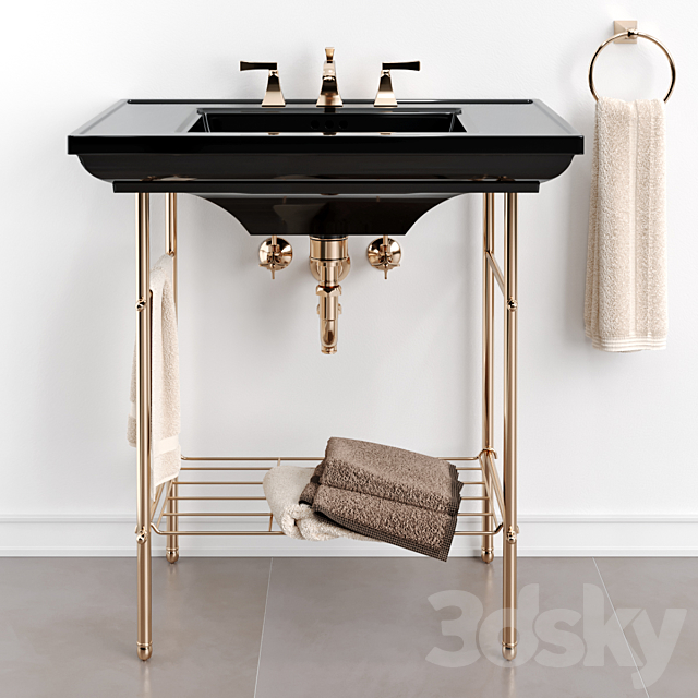 KOHLER “Memoirs” Table legs. Washbasin on the table. 3DS Max Model - thumbnail 2