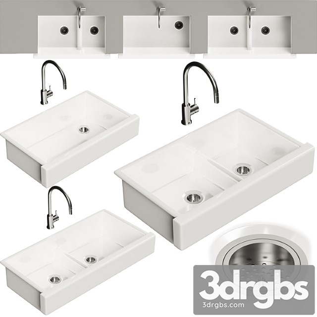 Kohler Whitehaven Sink Set With Faucet 3dsmax Download - thumbnail 1