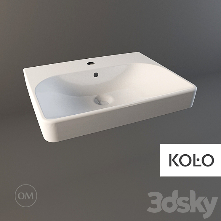 KOLO Countertop sink TRAFFIC 60 cm 3DS Max - thumbnail 1