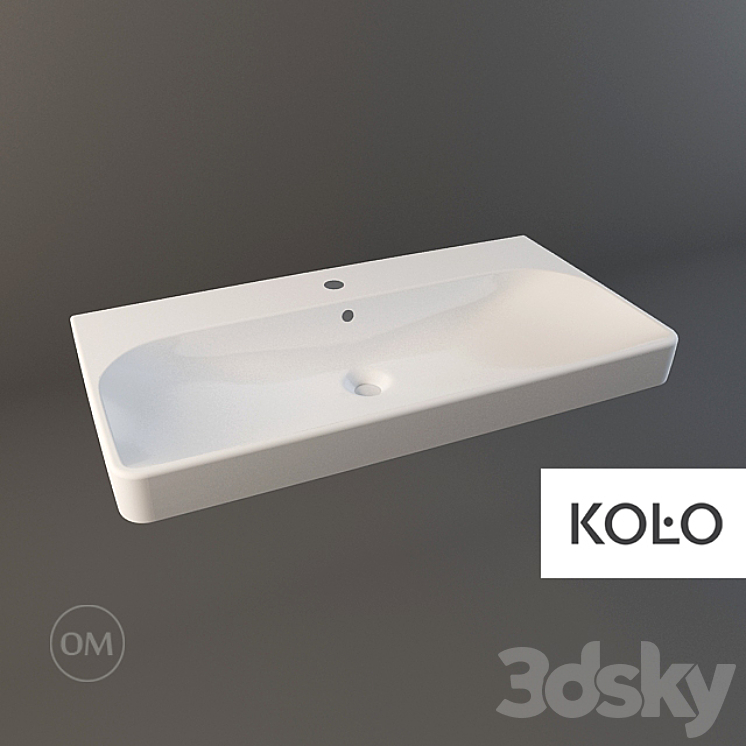 KOLO Countertop sink TRAFFIC 90 cm 3DS Max - thumbnail 1