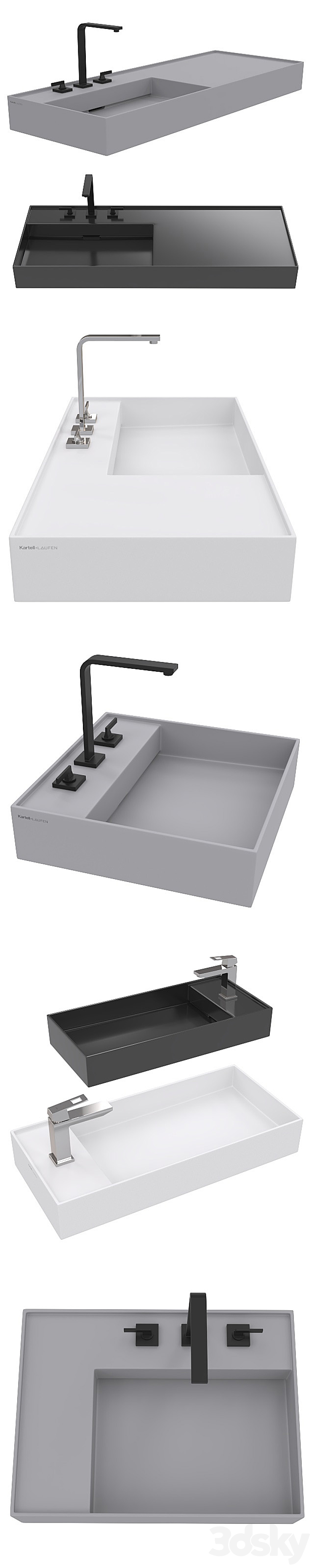 Laufen Kartell washbasins. 3DS Max - thumbnail 2