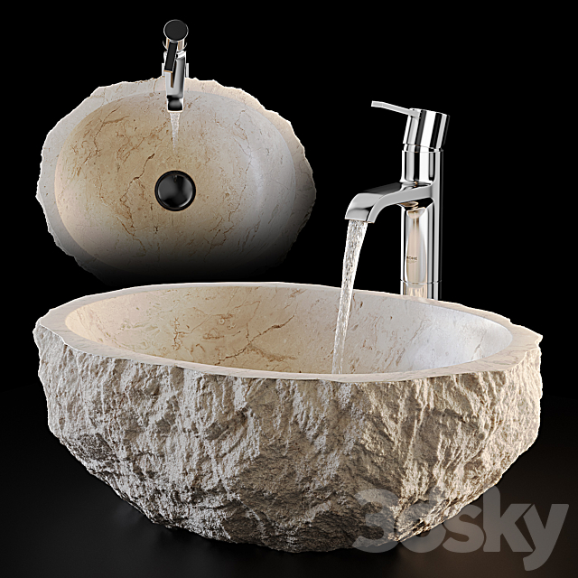 Marble sink 1 3DS Max Model - thumbnail 2