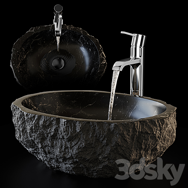 Marble sink 1 3DS Max Model - thumbnail 3