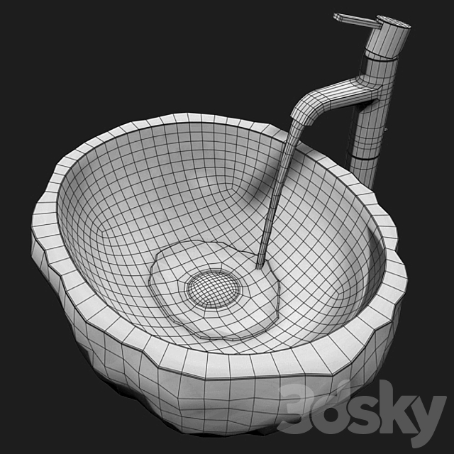 Marble sink 1 3DS Max Model - thumbnail 4