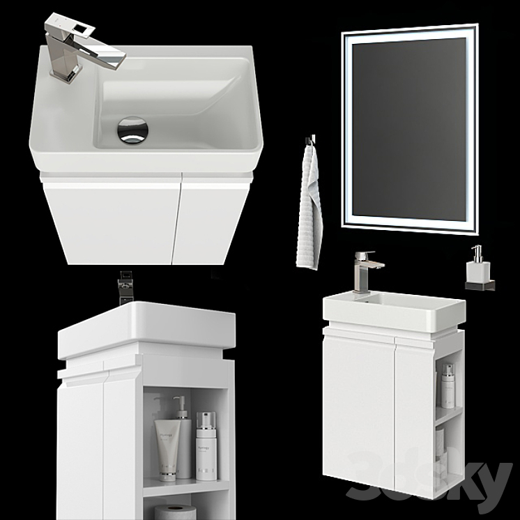 Mini washbasin Laufen Pro S 815955. 3DS Max - thumbnail 1