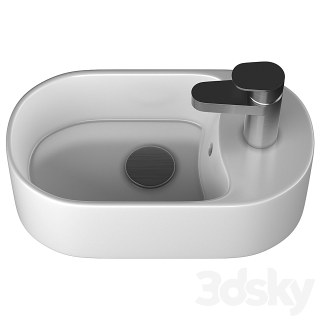 Nameeks Scarabeo Seventy Mini Sink & Roper Rhodes Stream Mini Mixer 3DS Max Model - thumbnail 2