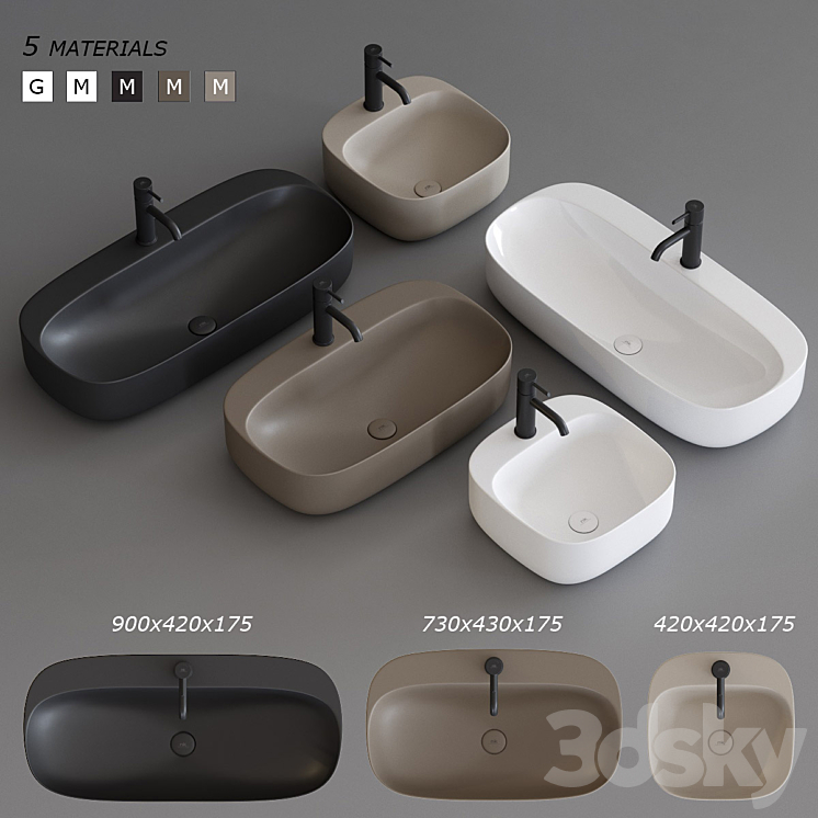 Noken Arquitect Washbasin 3DS Max - thumbnail 1