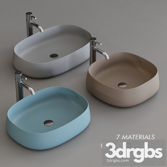 Olympia Ceramica Paddle Washbasin 3dsmax Download - thumbnail 1