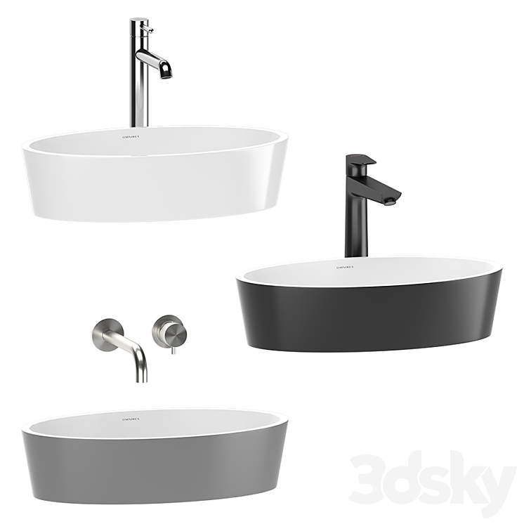 Omnires Siena Washbasin 2 3DS Max - thumbnail 2