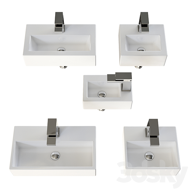 Overhead sinks Hidra Loft (small) 3DS Max Model - thumbnail 2