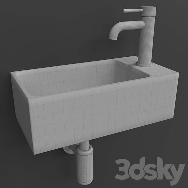 PAA MI sink 3DS Max Model - thumbnail 2