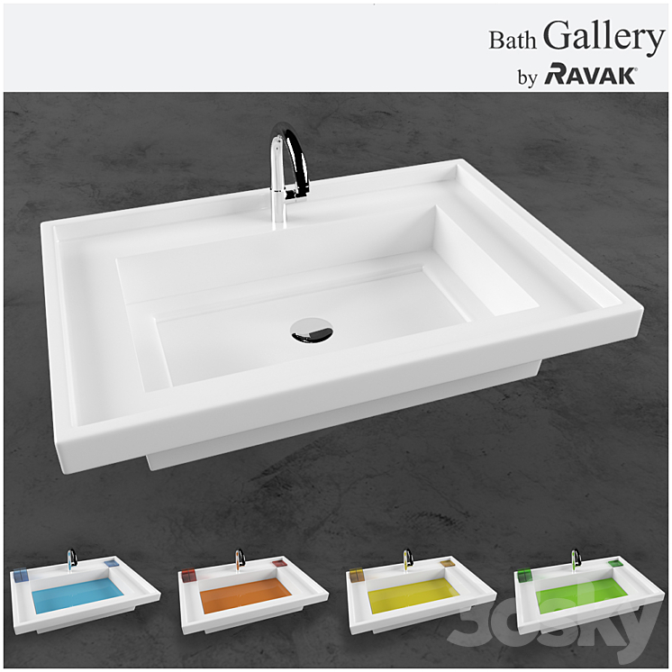 Ravak Bath Gallery Washbasin 3DS Max - thumbnail 1