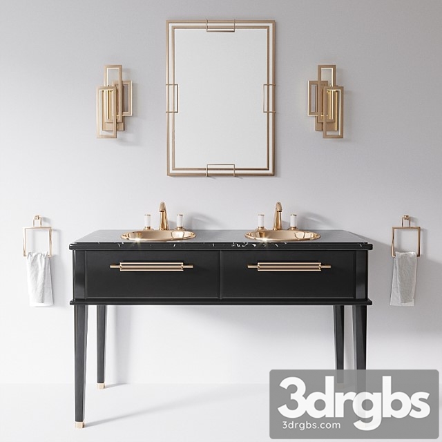 Riviere black nero marquinia 2x sink by oasis group - thumbnail 1