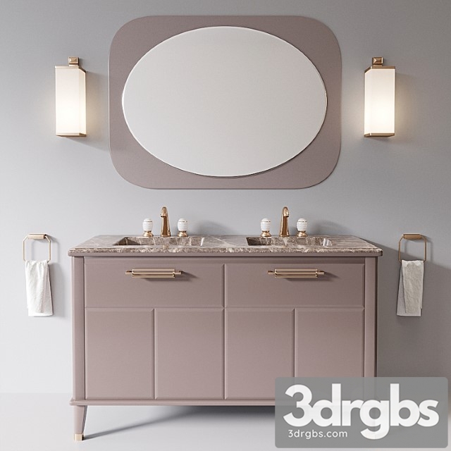 Riviere cappuccino emperador dark bathroom set by oasis group - thumbnail 1