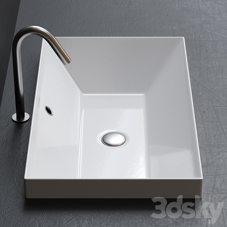 Scarabeo Ceramiche Teorema 2.0 Built-in Washbasin 3DS Max - thumbnail 2