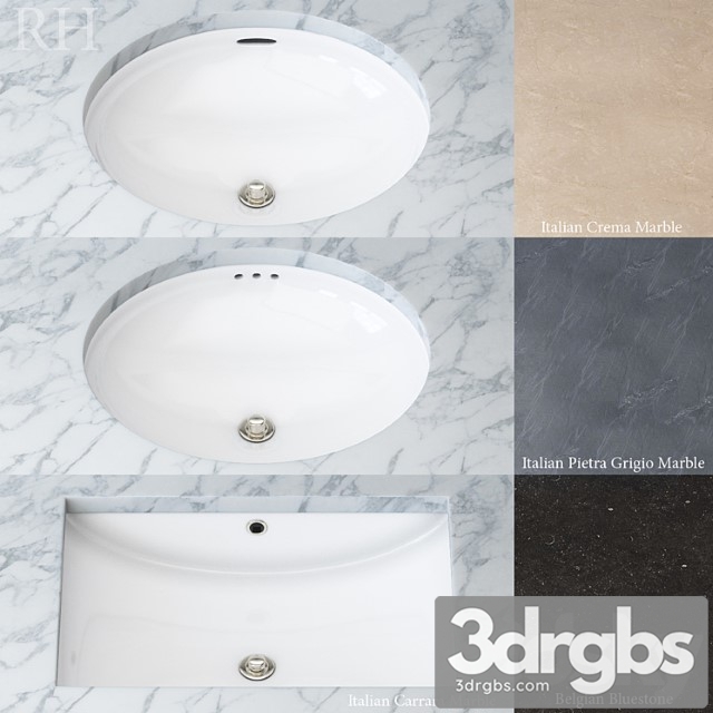 Set For Bathroom Sinks 3dsmax Download - thumbnail 1