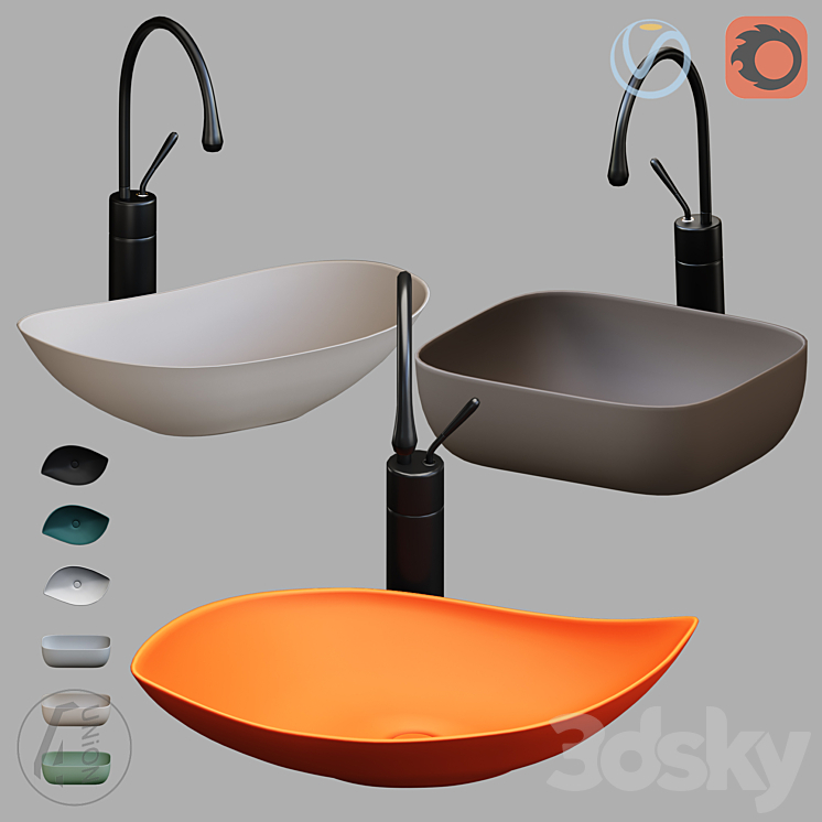 Set Sink WB-0048_0047_0046 3DS Max Model - thumbnail 1